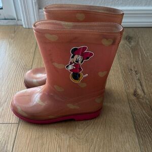 Disney Kids Rain Boots - Pink with Minnie Mouse